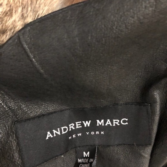 Andrew Marc Fur Lined Moto Jacket - Picture 4 of 8